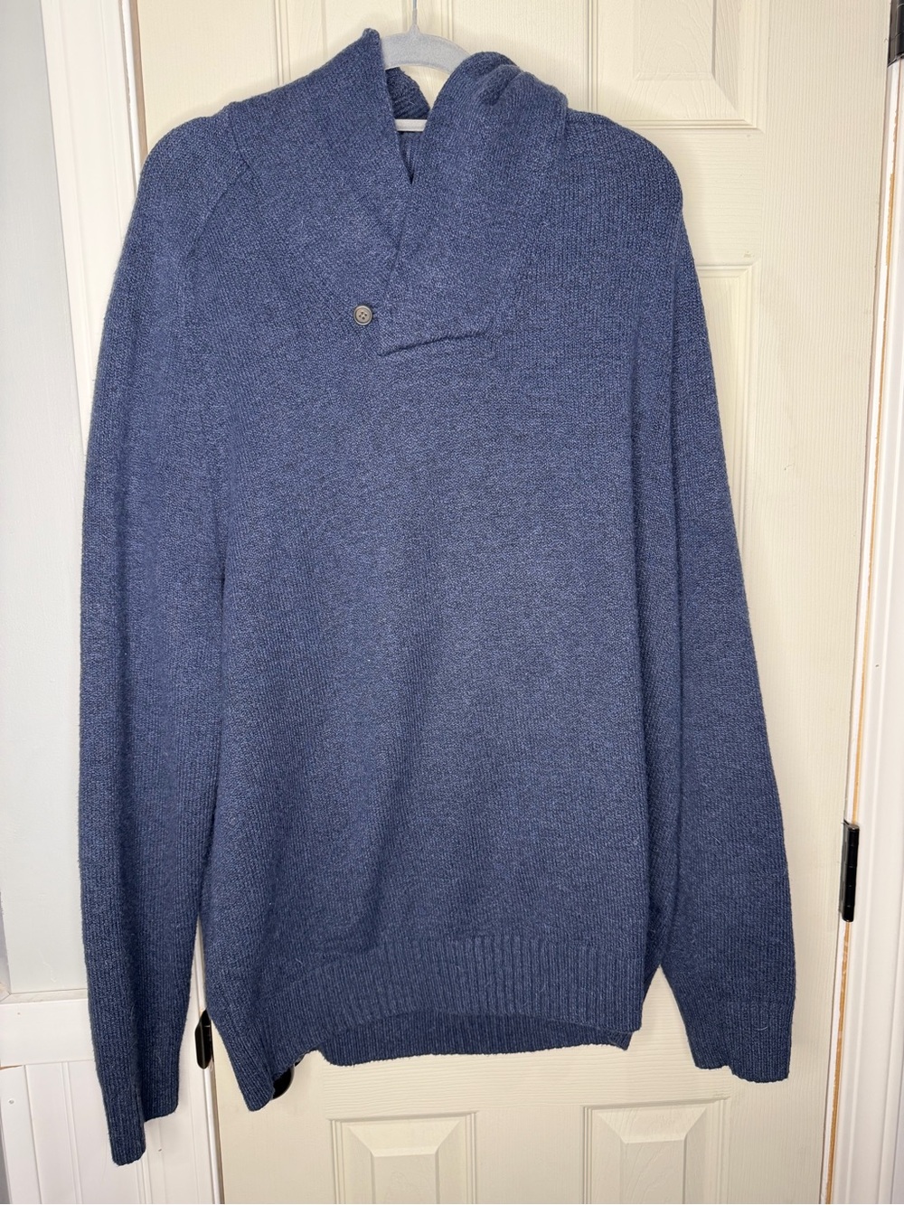 Banana Republic Shawl Collar Pullover Sweater - Blue XL